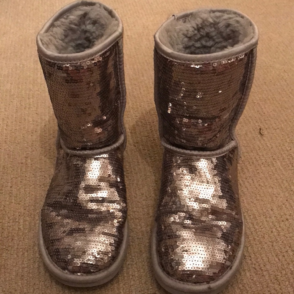 Sparkly Silver Uggs